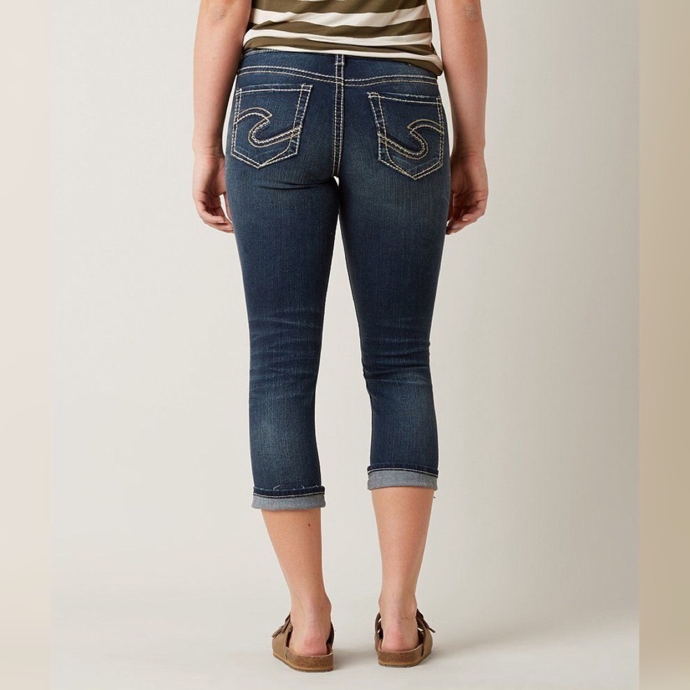 Silver Jeans Suki Maternity Cropped Capri Stretch